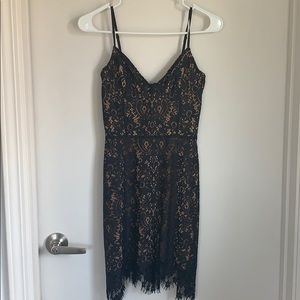 For love & lemons Vika mini dress in Black Lace